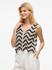 Serilda Waistcoat Style Knit Top