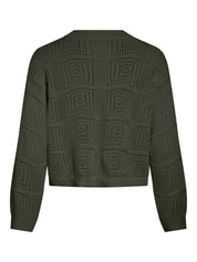 Vitual Khaki Zip Knit Cardigan