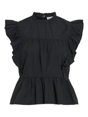 Rufella Frill Top Black