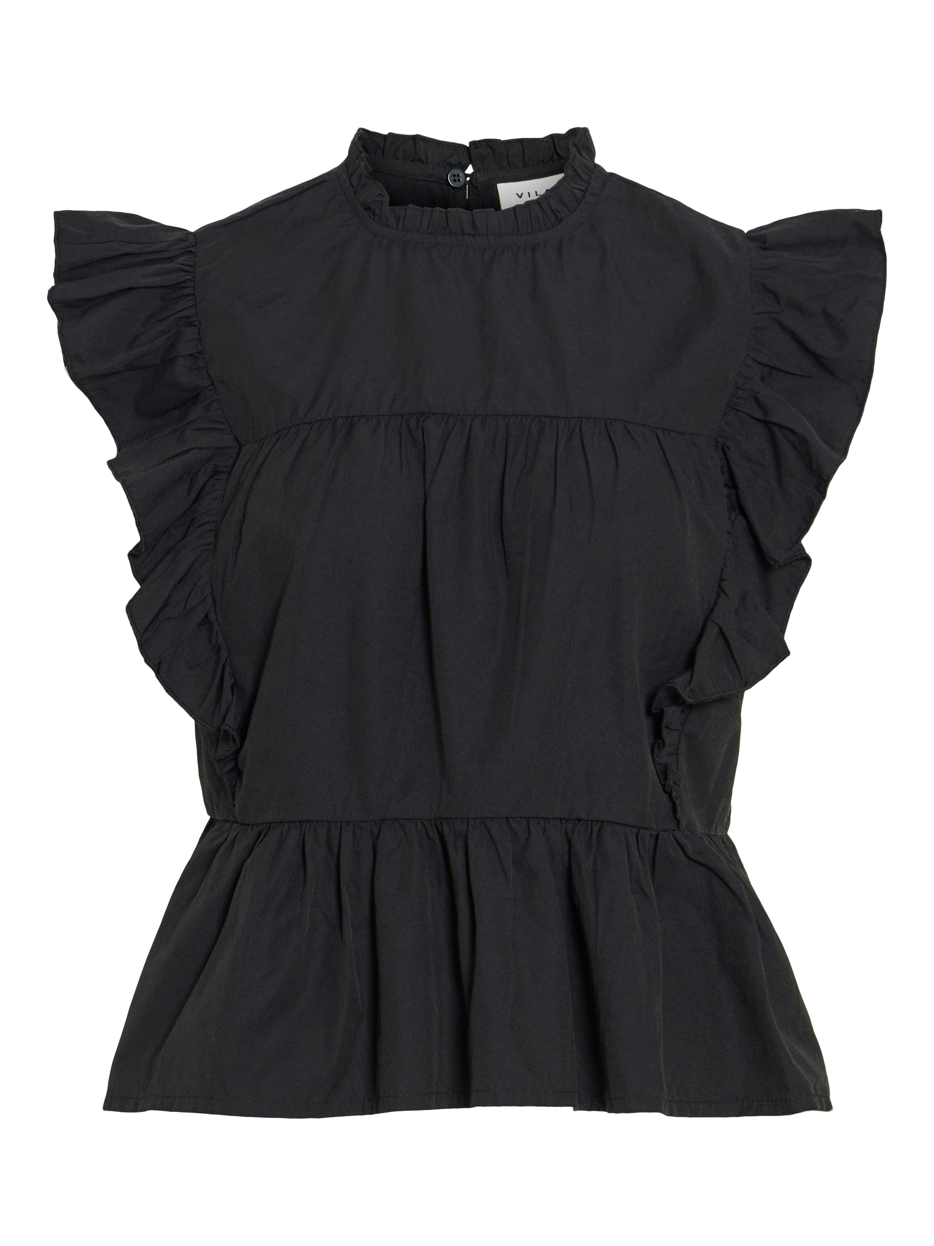 Rufella Frill Top Black
