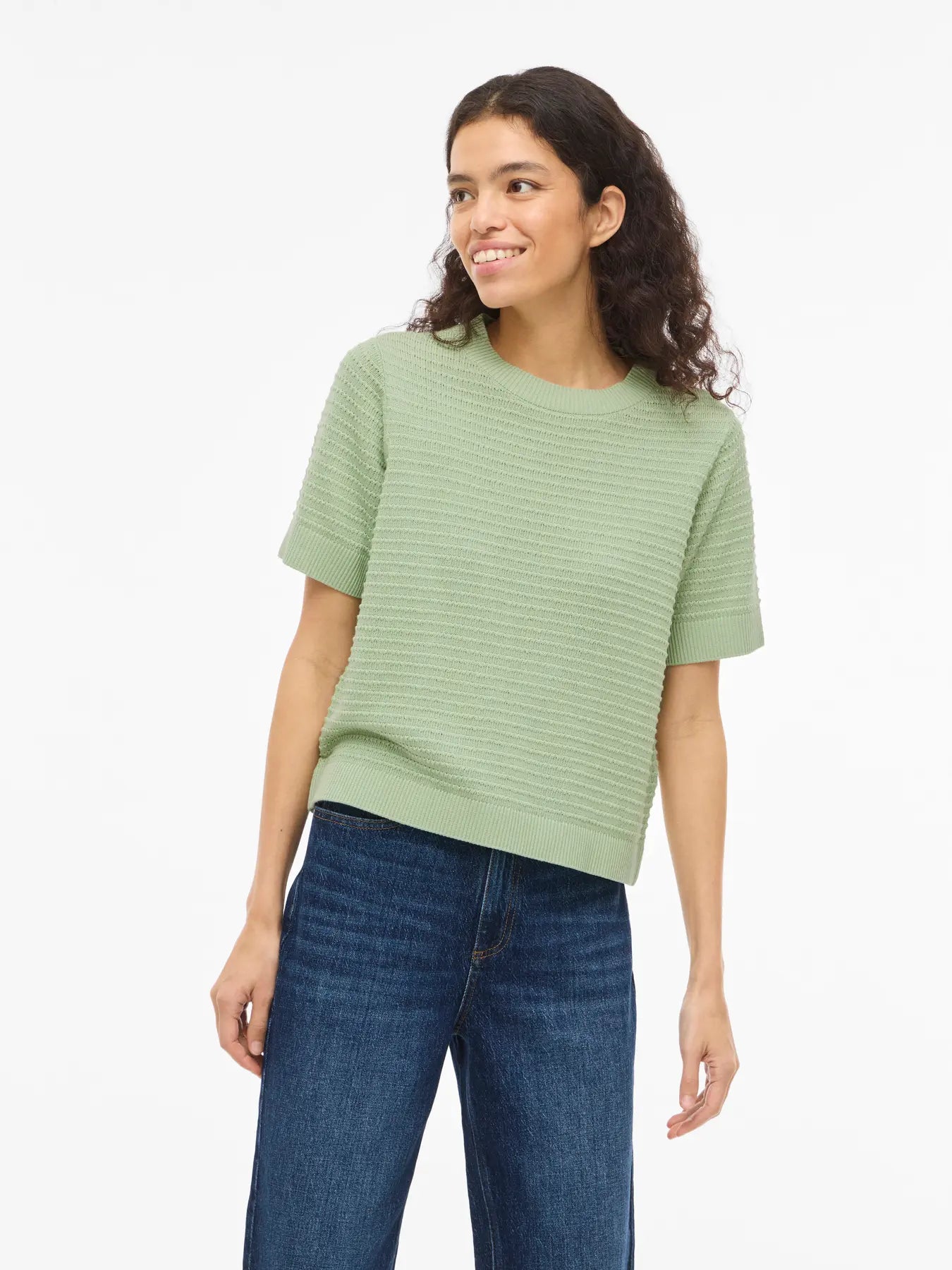 Ollo Textured T-shirt Style Knit