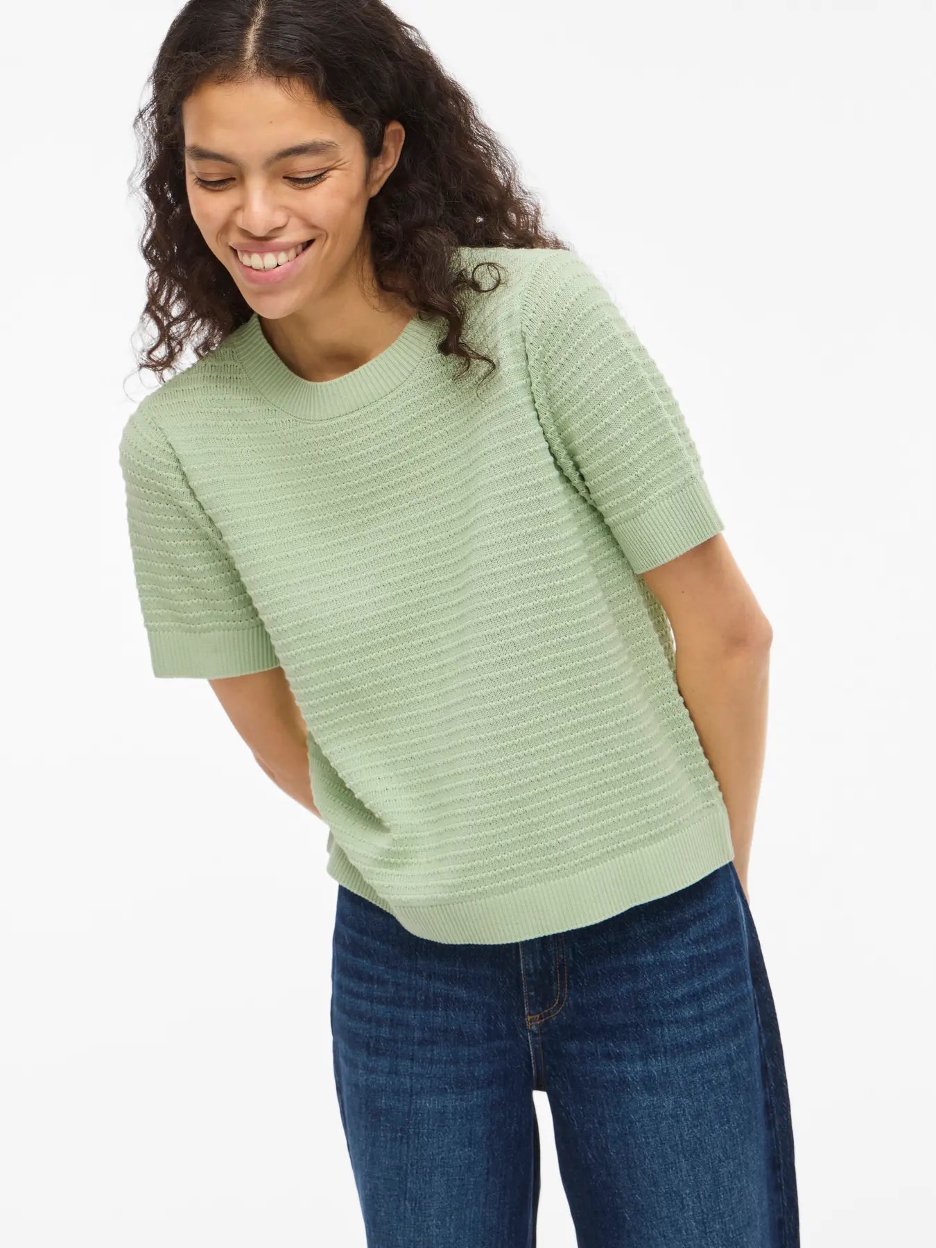 Ollo Textured T-shirt Style Knit