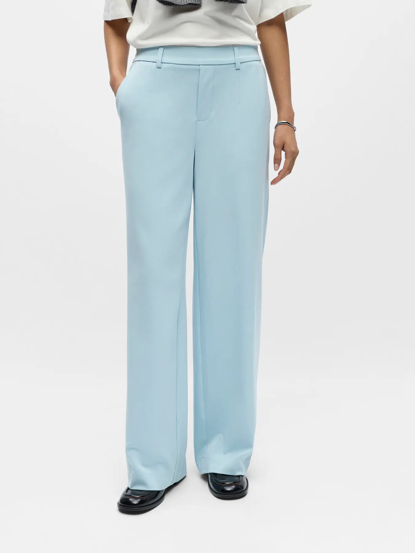 Lisa Blue Wide Leg Trousers