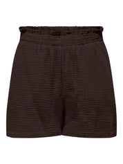 Theis Cheesecloth Shorts Brown