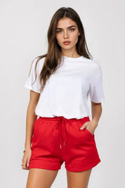 Daisy Red Short Sweat Shorts