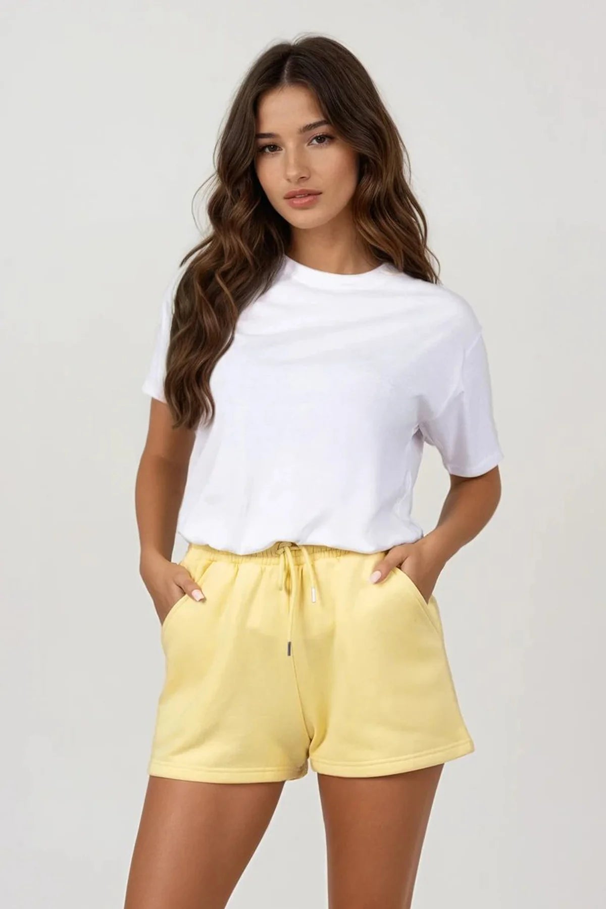 Daisy Yellow Short Sweat Shorts