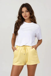 Daisy Yellow Short Sweat Shorts