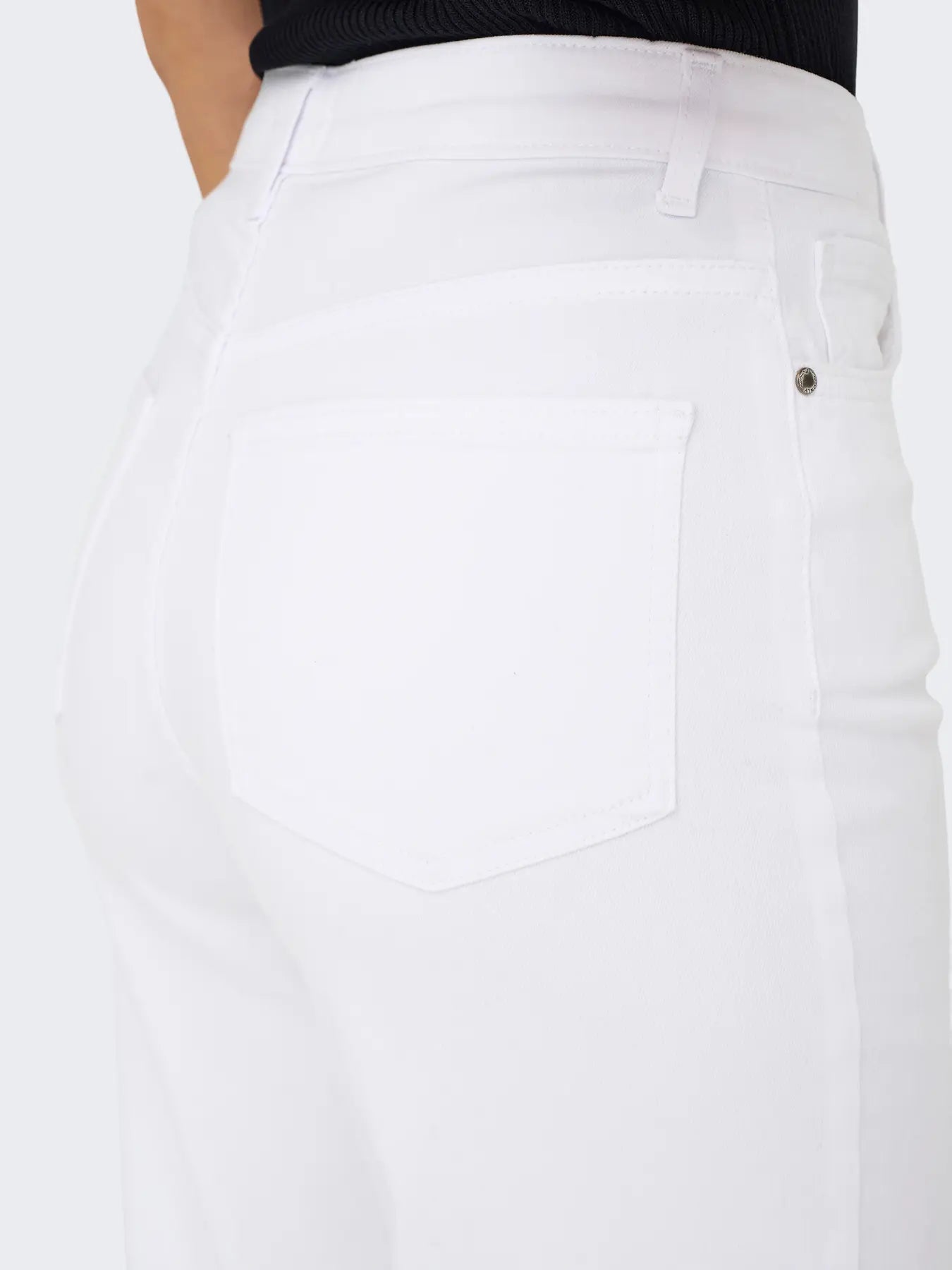 Madison White Wide-Leg Jeans