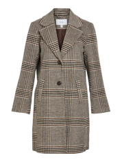 Eova Checked Button Coat