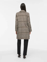 Eova Checked Button Coat