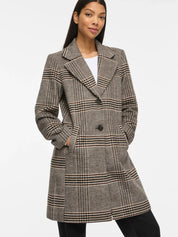 Eova Checked Button Coat
