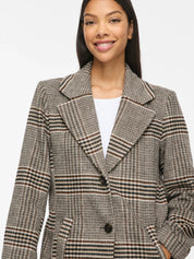 Eova Checked Button Coat