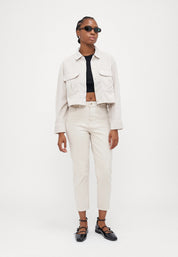 Emily Raw Edge Denim Ecru Jean