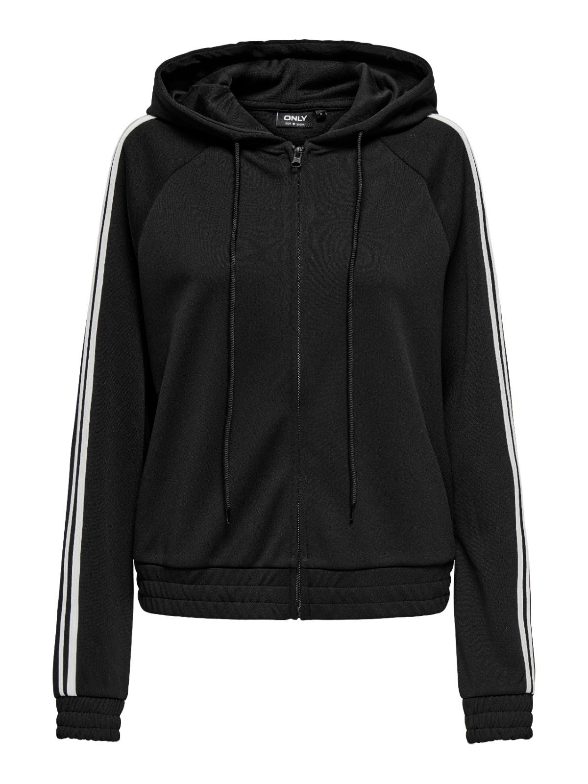 Cayla Black Stripe Zip Hoodie