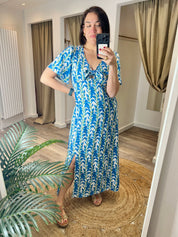 Pippa White Floral Tie Front Dress