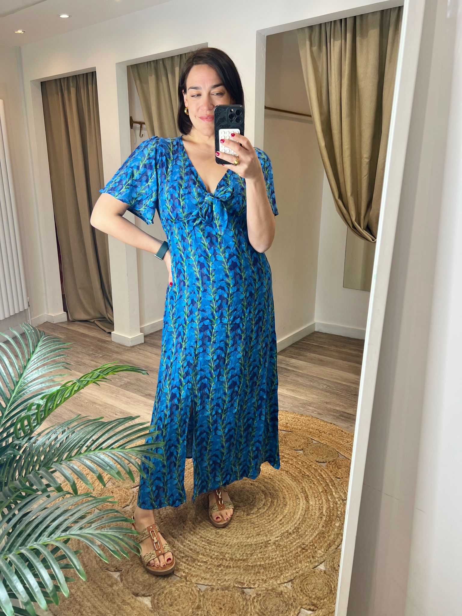 Pippa Bue Floral Tie Front Dress