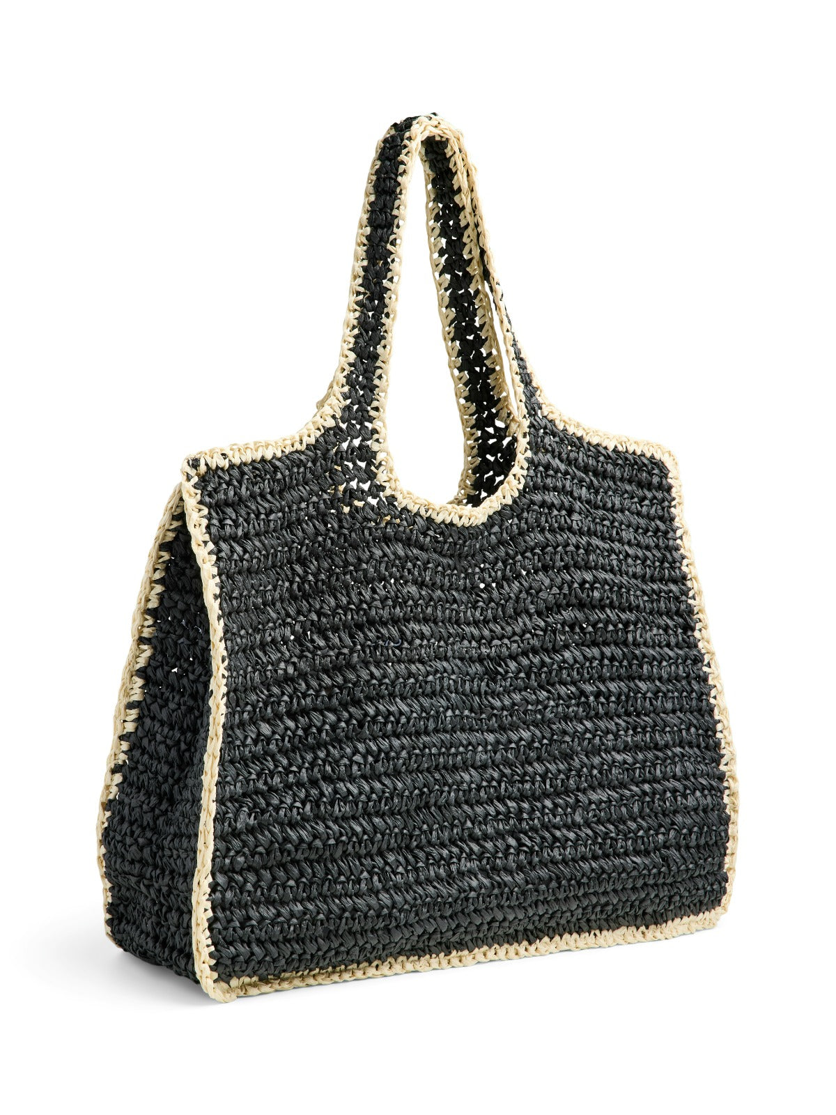 Lydia Weave Contrast Tote Shopper