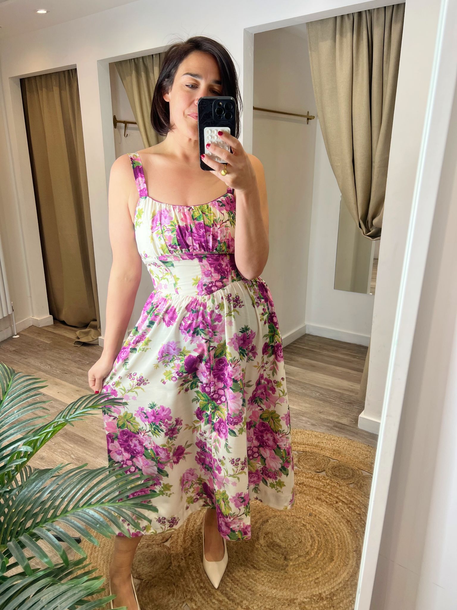 The Alina Strappy Sun Dress with Full Skirt