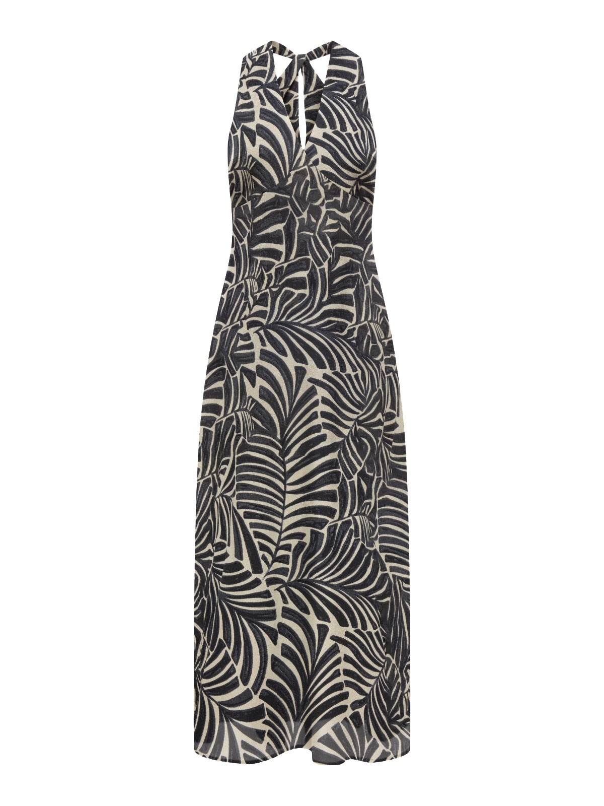 Nova Print Halter neck Twist Back Midi Dress