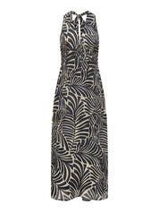 Nova Print Halter neck Twist Back Midi Dress