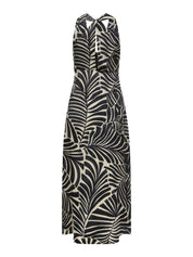 Nova Print Halter neck Twist Back Midi Dress