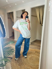 Matcha Print Oversized Tee