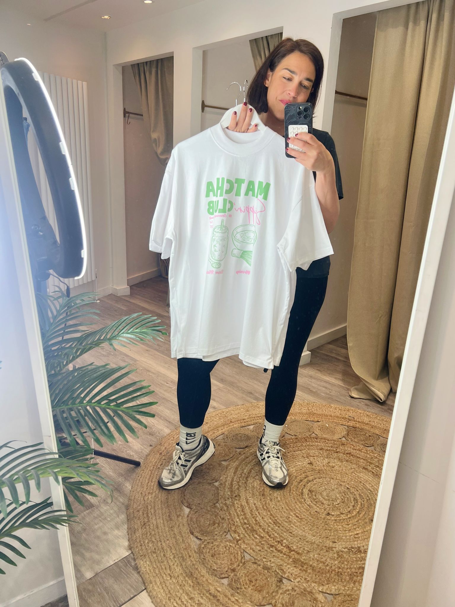 Matcha Print Oversized Tee