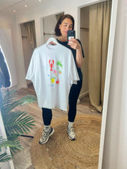 Lobster Print Oversized Tee