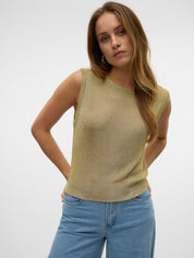 Ruby Gold Lurex O-neck Top