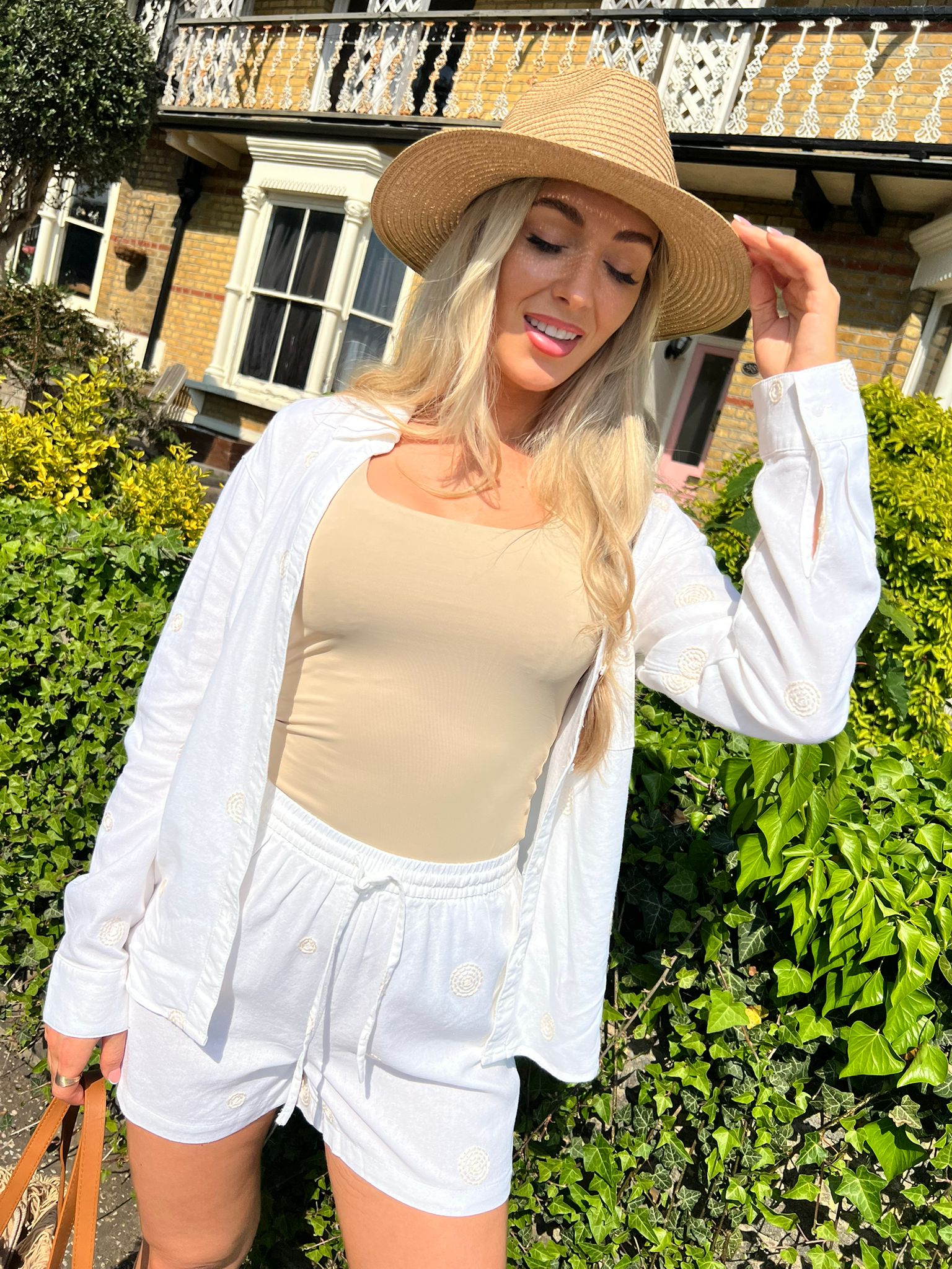 Caro Embroidered Linen Mix Shirt