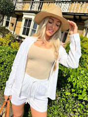 Caro Embroidered Linen Mix Shirt