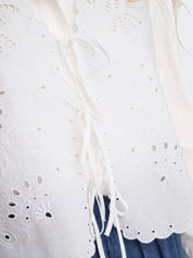 Lou Life Broderie Anglaise Tie Top/Vest