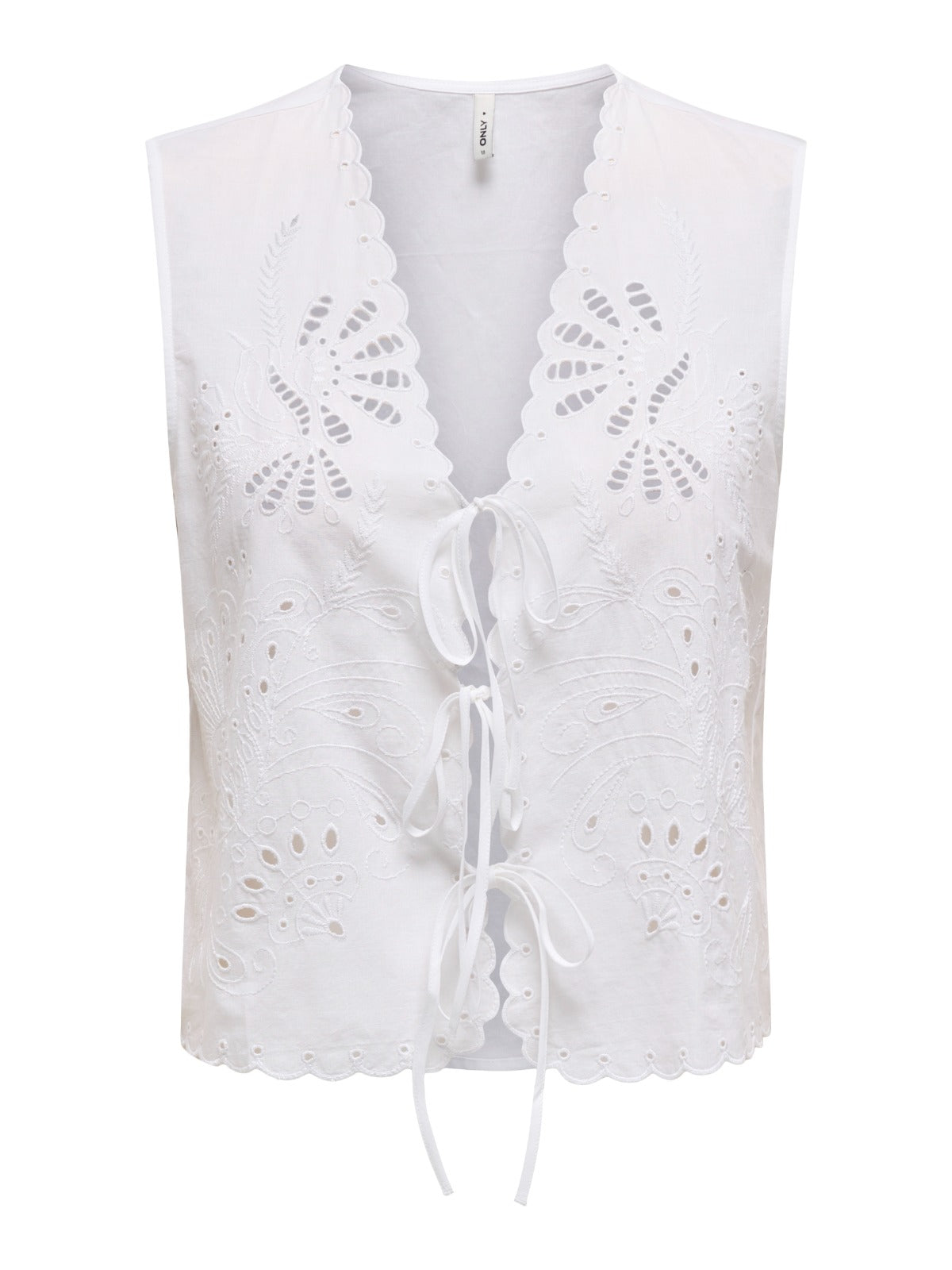 Lou Life Broderie Anglaise Tie Top/Vest