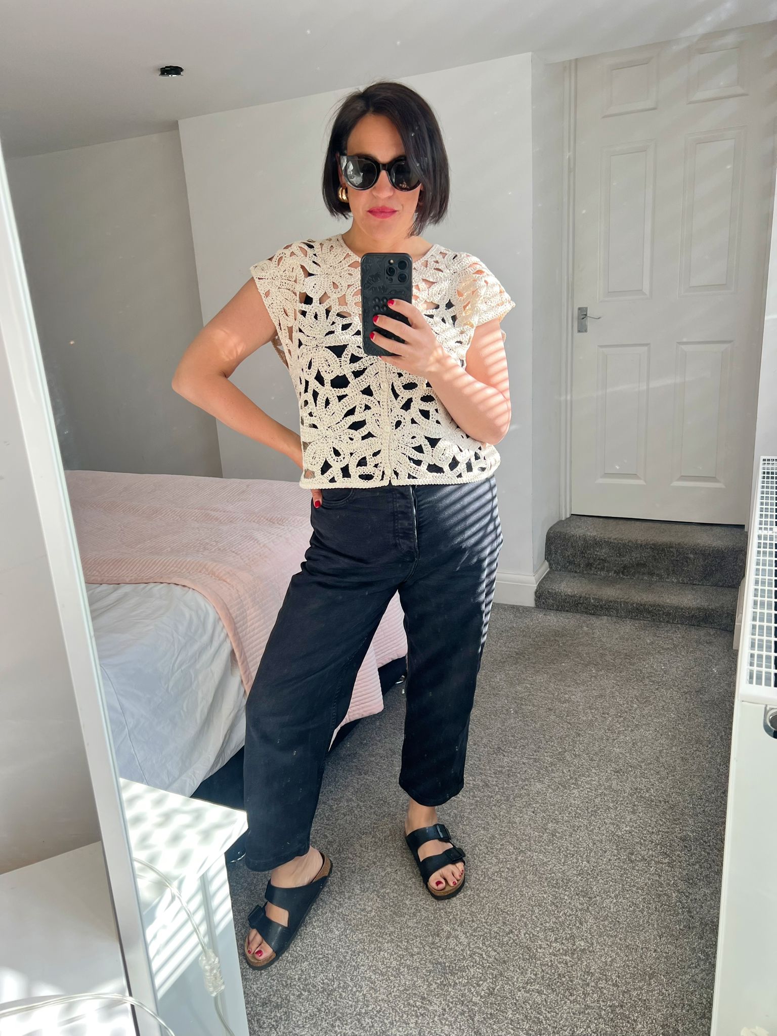 Kristi Crochet Knit Top