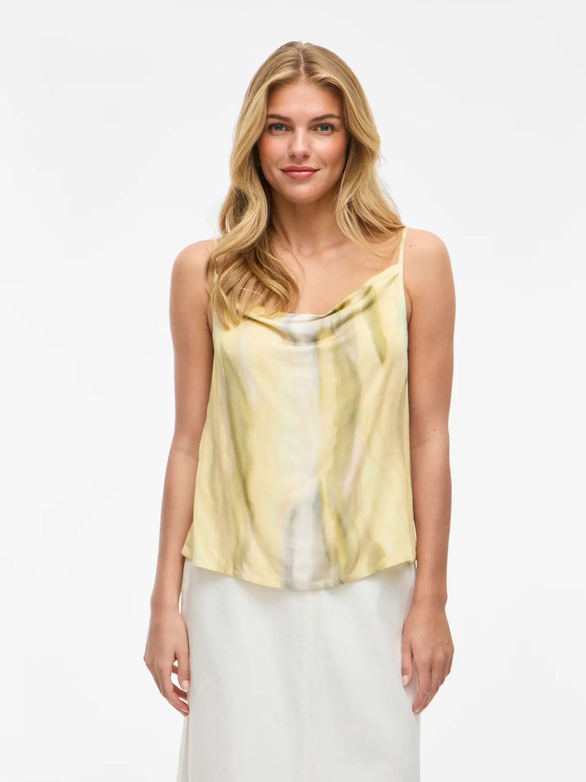 Murina Yellow Cowl Neck Singlet Vest