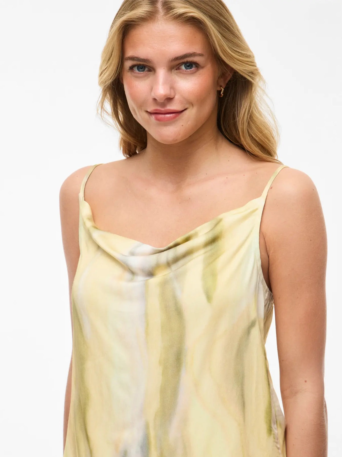 Murina Yellow Cowl Neck Singlet Vest
