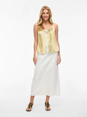 Murina Yellow Cowl Neck Singlet Vest