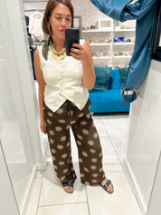Selena Brown Sun Wide Leg Trousers