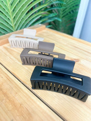 Matt Square Bulldog/Hair Clip