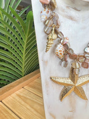 Multi- shell Starfish Necklace