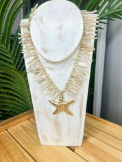 Shell Frill Starfish Necklace