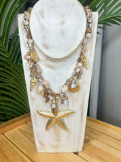 Multi- shell Starfish Necklace