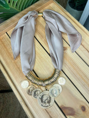 Coin Scarf Necklace