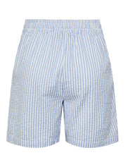 Pieces Sally Blue Stripe Shorts
