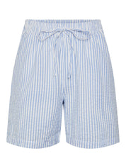 Pieces Sally Blue Stripe Shorts