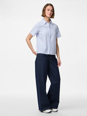 Pieces Sally Blue Stripe Shirt