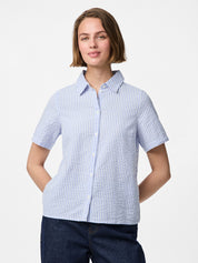 Pieces Sally Blue Stripe Shirt