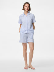 Pieces Sally Blue Stripe Shirt