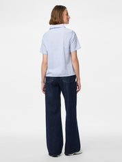 Pieces Sally Blue Stripe Shirt