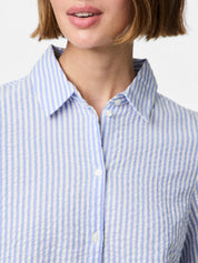 Pieces Sally Blue Stripe Shirt